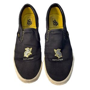 VANS X Harry Potter Hufflepuff women's Shoes Size 8 Classic Slip On Black